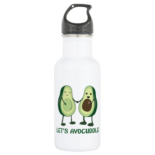 Lass uns vermeiden - Funny Avocado Pun Edelstahlflasche (Vorderseite)