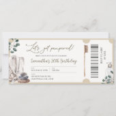 Lass uns verwöhnen Spa-Party-Ticket (Vorderseite)