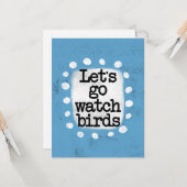 Lass uns Vogelgrüßkarte sehen Karte (Vorderseite/Rückseite Beispiel)