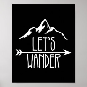 Lass uns Wandern Wanderteam Camping Matching Group Poster