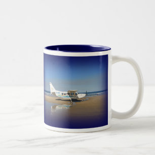 Lass uns wegkommen zweifarbige tasse
