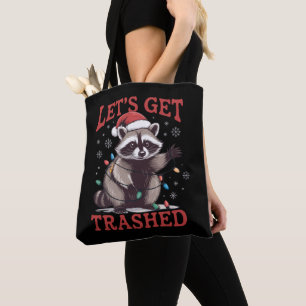 Lass uns Weihnachts-Raccoon Feral Meme überwinden Tasche