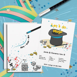 Lass uns Zauberkids-Geburtstagsparty machen Einladung