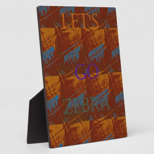 Lass uns Zebra Safari Art Print/Graphic gehen Fotoplatte (Seite)