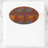 Lass uns Zebra Safari Art Print/Graphic gehen Ovaler Aufkleber (Tasche)