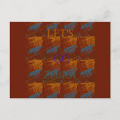 Lass uns Zebra Safari Art Print/Graphic gehen Postkarte (Vorderseite)