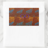 Lass uns Zebra Safari Art Print/Graphic gehen Rechteckiger Aufkleber (Tasche)