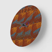 Lass uns Zebra Safari Art Print/Graphic gehen Runde Wanduhr (Winkel)