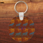 Lass uns Zebra Safari Art Print/Graphic gehen Schlüsselanhänger (Vorderseite)