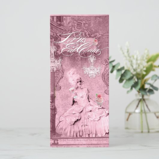 Lass uns zu Cake Einladungen (Stehend Vorderseite)