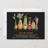 LASS UNS ZU KENNEN! Halloween-Gemüse! Einladung (Vorderseite)