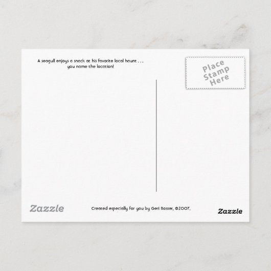 "Lass uns zu Mittag essen!" Postkarte (Rückseite)