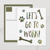 Lass uns zum Arbeitshund gehen Postkarte (Vorne/Hinten)