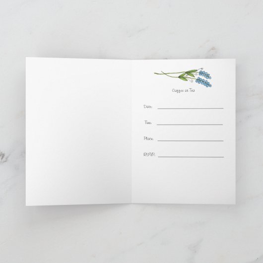 Lass uns zum Kaffee oder Tee zusammenkommen Einladung (Innenseite)