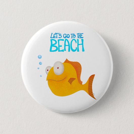 Lass uns zum Strand gehen! Button (Vorderseite)