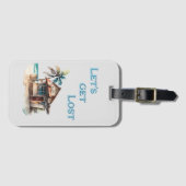 Lass verloren tropische Inselreisen Gepäckanhänger (Vorderseite (Horizontal))