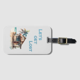 Lass verloren tropische Inselreisen Gepäckanhänger