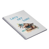 Lass verloren tropische Inselreisen Notizblock (Rechte Seite)