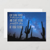 Lass von deinem bisherigen Cactus Galaxy-Zitat Postkarte (Vorne/Hinten)