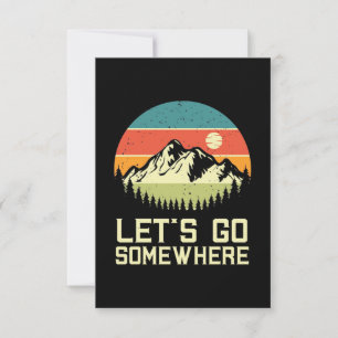 Lass wandern irgendwo hin RSVP karte