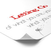 Lass, was du bist "Lao Tzu Quote" Poster (Ecke)