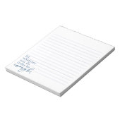 "Lass, was du heute tust, genug" Notizblock (Rotiert)