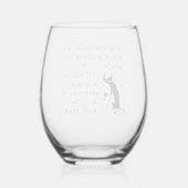 Lass Wine Breathe oder Mouth-to-Mouth Weinglas Ohne Stiel (Rückseite)