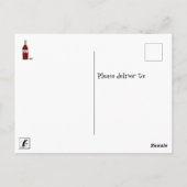 Lass Wine Breathe oder Mund-zu-Mund-Zitat Postkarte (Rückseite)