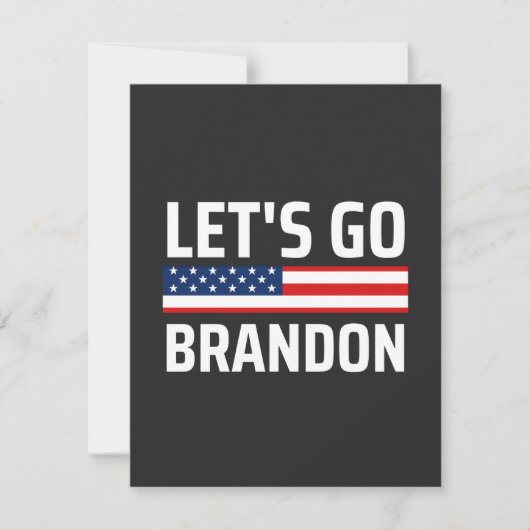 lass zu Brandon chant joe biden, lustige lass gehe Dankeskarte (Vorderseite)