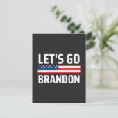 lass zu Brandon chant joe biden, lustige lass gehe Dankeskarte (Stehend Vorderseite)