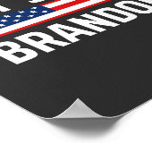 lass zu Brandon chant joe biden, lustige lass gehe Poster (Ecke)