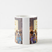 Lass-Zuhause und bestellen Pupcorn-Kartoonhunde Bl Kaffeetasse (Mittel)