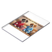 Lass-Zuhause und bestellen Pupcorn-Kartoonhunde Bl Notizblock (Linke Seite)