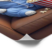 Lass-Zuhause und bestellen Pupcorn-Kartoonhunde Bl Poster (Ecke)