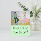 lasse alle die Drehung Swing Tänzer Postkarte (Stehend Vorderseite)
