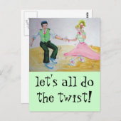lasse alle die Drehung Swing Tänzer Postkarte (Vorne/Hinten)