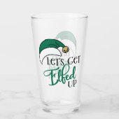 Lasse auf | Weihnachts Alkohol trinken Pun Glas (Rückseite)