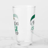 Lasse auf | Weihnachts Alkohol trinken Pun Glas (Links)