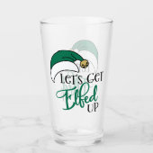Lasse auf | Weihnachts Alkohol trinken Pun Glas (Vorderseite)
