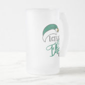 Lasse auf | Weihnachts Alkohol trinken Pun Mattglas Bierglas (VorderseiteRechts)