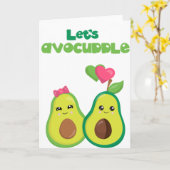 Lasse AvoCuddle Avocado Liebe Jahrestag Geburtstag Karte (Gelbe Blume)