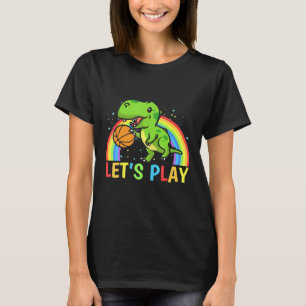 Lasse Basketball Dinosaur Basketball Player spiele T-Shirt