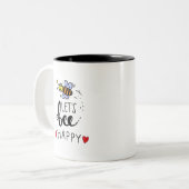 Lasse Bee Happy Zweifarbige Tasse (Vorderseite Links)