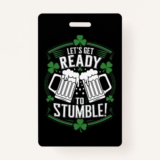 Lasse bereit, den Funny St Patrick's Day zu stoppe Ausweis (Vorderseite)