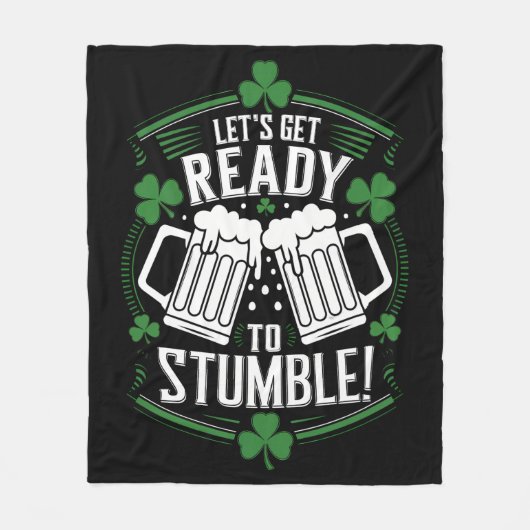 Lasse bereit, den Funny St Patrick's Day zu stoppe Fleecedecke (Vorderseite)