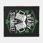 Lasse bereit, den Funny St Patrick's Day zu stoppe Fleecedecke (Vorderseite (Horizontal))