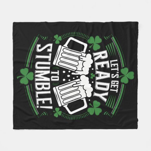 Lasse bereit, den Funny St Patrick's Day zu stoppe Fleecedecke (Vorderseite (Horizontal))
