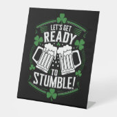 Lasse bereit, den Funny St Patrick's Day zu stoppe Sockelschild (Vorderseite)