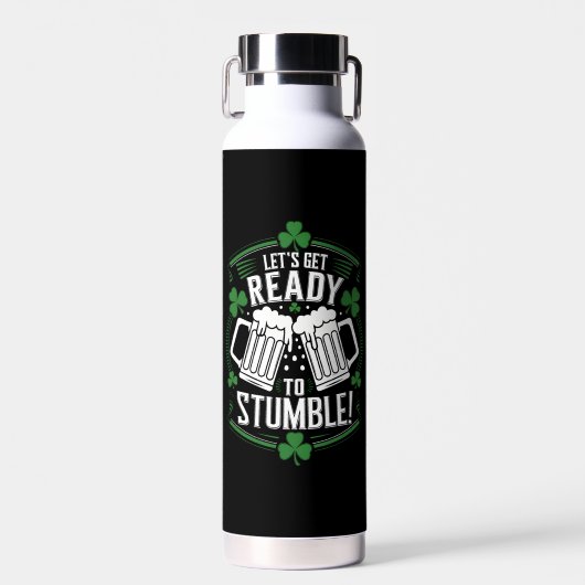 Lasse bereit, den Funny St Patrick's Day zu stoppe Trinkflasche (Vorne)