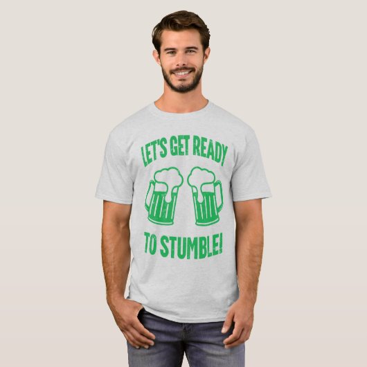 Lasse bereit zum Stumble Funny St Patrick's Day T-Shirt (Vorne ganz)